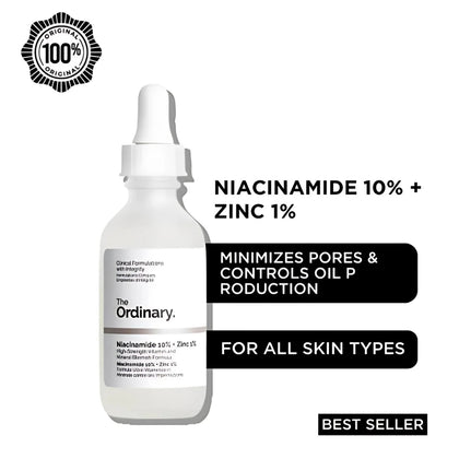 The Ordinary Niacinamide 10% + Zinc 1% Serum, Blemish Control, for Oily Skin