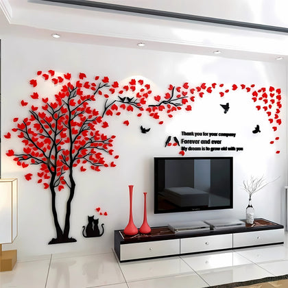 3D Acrylic Wall Art, Forever Tree Design, Shiny Finish, Home & Office Decor