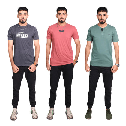 Trio T-Shirt Pack, Batman, Maverick & Henley, Ultimate Comfort & Style