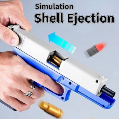 Soft Bullet Toy Gun, Shell Ejecting Pistol & Realistic Play, for Kids