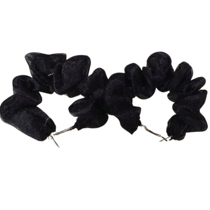 Organza Scrunchies Hoop Earrings, Lightweight & Trendy, for Girls