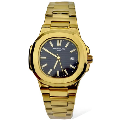 Watch, Golden Patek Philippe Geneve, 6-Month Warranty & Box Packed