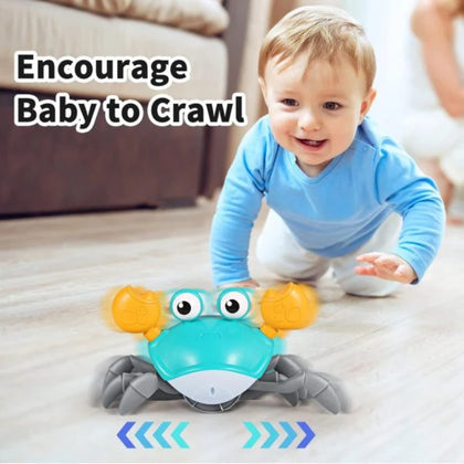 Tummy Time Crawling Crab, Moving Toy, Interactive & Musical, for Babies & Toddlers