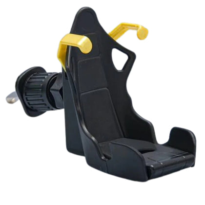 Racing Seat Phone Holder, 360° Rotation, Stable Support & Compact Design