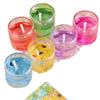 Romantic Glass Gel Candles, Pack of 12, with Sea Rocks, for Special Occasions