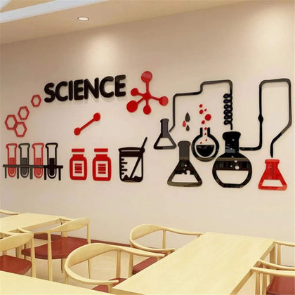 Science Wall Art, 3D Acrylic, Antique Look, for Home or Office Decor