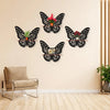 Butterfly Shelves Pack of Four, 7 Inches, Chipboard Laminated, Wall Art