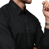 Jet Black Wash & Wear Shalwar Kameez, Semi-Formal, for Men