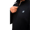 Black Zipper Sweatshirt, Cotton-Polyester Blend, Modern Fit for Everyday Wear