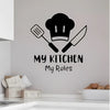 My Kitchen My Rule 3D Sticker, Waterproof Wall Decor, for Kitchen