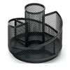 Metal Mesh Rotating Desk Organizer, 5 Compartments, for Office & Home