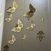 Golden Butterfly Wall Art, 29x21 Inches, 1mm Thick, Chipboard, for Home Decor