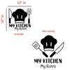 My Kitchen My Rule 3D Sticker, Waterproof Wall Decor, for Kitchen