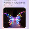 Glowing Elf Wings, Rechargeable Light-Up Fairy Costume, for Kids & Adults