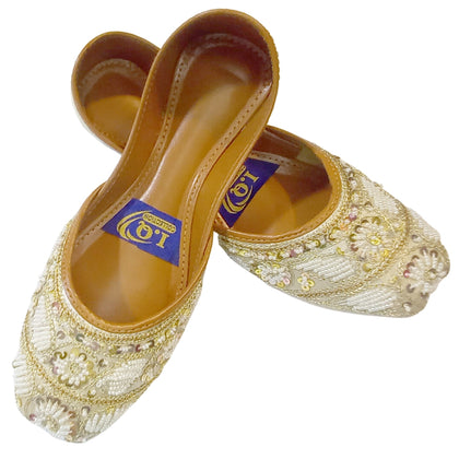 Sitara Khussa, Stylish Silver & White, Casual & Festive Footwear