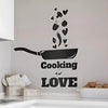 Cooking Is Love 3D Wall Sticker, Waterproof & Easy Apply, for Kitchen Decor