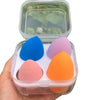 Beauty Blender 4 Pcs Set, Flawless Makeup Application with Holder Box