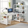 L-Shaped Computer Desk with Bookshelf