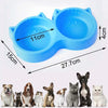 Cat Shaped Double Food Bowl, 2-in-1 Pet Feeder, Non-Slip & Durable