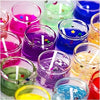 Romantic Glass Gel Candles, Pack of 12, with Sea Rocks, for Special Occasions