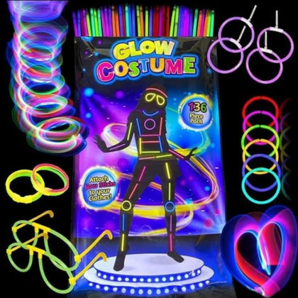 Glow in the Dark Sticks & Connectors, 90+ Pcs, Creative Fun, for Kids