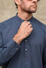 STONE BLUE COTTON MEN'S  KAMEEZ SHALWAR - maqsood.pk