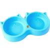 Cat Shaped Double Food Bowl, 2-in-1 Pet Feeder, Non-Slip & Durable