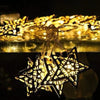 3M 10 LED Metal Star String Lights, Mega Power & Warm White, for Indoor & Outdoor