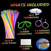 Glow in the Dark Sticks & Connectors, 90+ Pcs, Creative Fun, for Kids