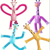 Suction Cup Giraffe Pop Tube, Flexible Sensory Toy, for Kids & Adults