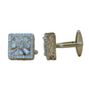 Cuff links Stud Button, Premium & Golden Square Shape