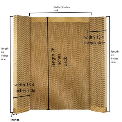 Evaporative Air Cooler Pads, Set of 3 Imported, for Plastic Air Coolers