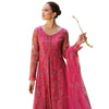 Dress, Bareeze 3 Piece Embroidered Lawn Red Daneen, for Women