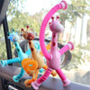 Suction Cup Giraffe Pop Tube, Flexible Sensory Toy, for Kids & Adults