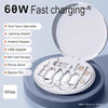 Data Cable Set, Multifunctional 60W Fast Charging for Android & iPhone