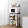 wooden & metal storage shelf rack