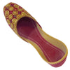 Maroon Velvet Khussa, Gold Embroidery, for Women’s Eid & Formal Wear