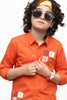 KID'S ORANGE CASUAL SHIRT