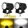 New Mini Driving Fog Light, Dual Function & White-yellow Lens, for Motorcycle & Cars