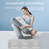 Comfortable Goose Down Pillow, Cervical Support, Grey & White