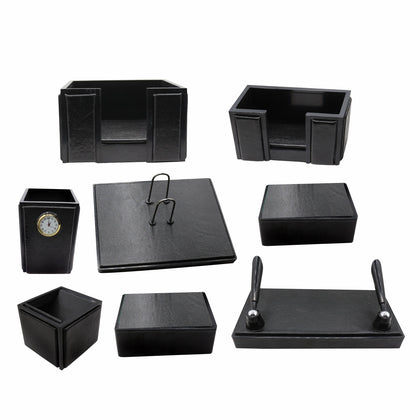 Senator Rexine Leather Office Desk Organizer 8pcs Set With Watch #20