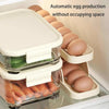 Egg Organizer, Automatic Scrolling Egg Rack, Space Saving Design, for Refrigerator