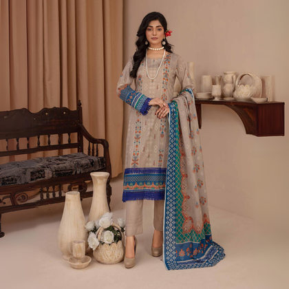 Suit, Reet Rang, Lawn High-Quality Fabric & Chiffon Dupatta, for Women