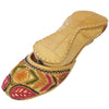 Metallic Multi Shade Handmade Embroidery Khussa, Stylish Footwear for Women