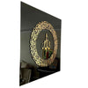 Ayatul Kursi Round Design, Glossy Gold & Acrylic Frame, for Home Decor