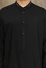 BLACK  WASH & WEAR KID'S SHALWAR KAMEEZ WITH BLACK BUTTONS