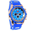 Casual Analog Watch with Rubber Straps, Trendy Design, for Men