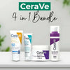 Cerave 4 In 1 Skincare Kit Night Cream, Sunblock, Cleanser & Serum, for Radiant Skin