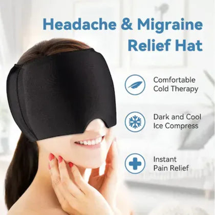 Headache & Migraine Relief Cap, Hot & Cold Therapy, Eco-Friendly Fabric