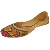 Metallic Multi Shade Handmade Embroidery Khussa, Stylish Footwear for Women